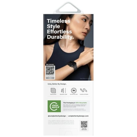 Pasek UNIQ Dante Pro do Apple Watch 44 / 45 / 46 / 49 mm ze stali nierdzewnej - różowy
