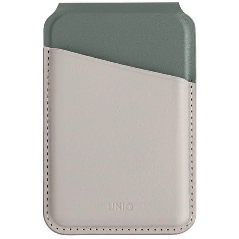 Portfel UNIQ Lyden DS magnetyczny RFID ze stojakiem na telefon - beżowo-zielony Portfel UNIQ Lyden DS magnetyczny RFID ze stojakiem na telefon - beżowo-zielony