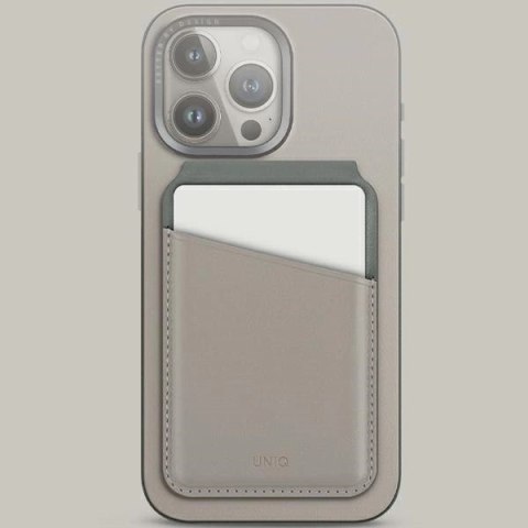 Portfel UNIQ Lyden DS magnetyczny RFID ze stojakiem na telefon - beżowo-zielony Portfel UNIQ Lyden DS magnetyczny RFID ze stojakiem na telefon - beżowo-zielony