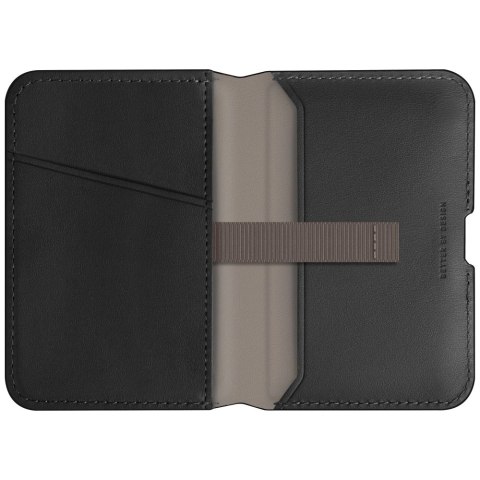 Portfel magnetyczny RFID UNIQ Lyden DS ze stojakiem na telefon - czarny Portfel magnetyczny RFID UNIQ Lyden DS ze stojakiem na telefon - czarny