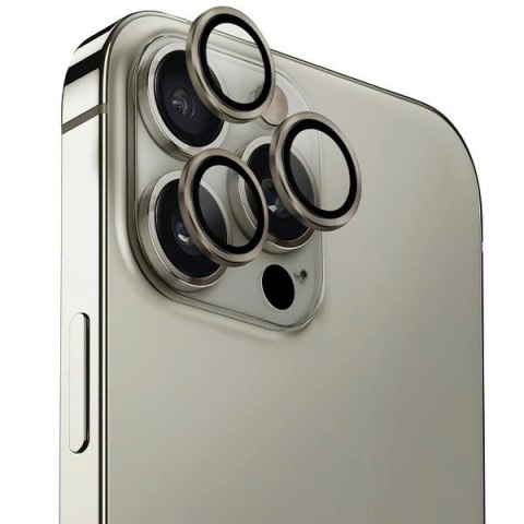 Szkło ochronne UNIQ Optix Aluminium Camera Lens Protector iPhone 16 Pro / 16 Pro Max z aplikatorem - tytanowe Szkło ochronne UNIQ Optix Aluminium Camera Lens Protector iPhone 16 Pro / 16 Pro Max z aplikatorem - tytanowe