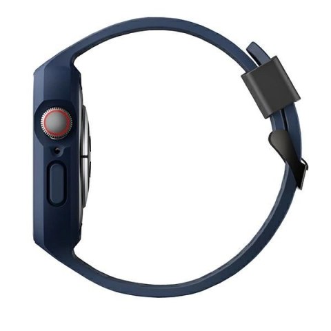 Zestaw UNIQ Monos 2 w 1 pasek + etui na Apple Watch 45 / 44 mm - niebieski