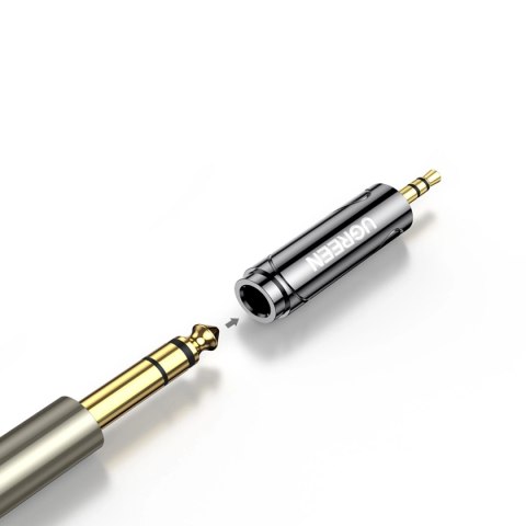 Ugreen adapter przejściówka audio z 3.5mm (męski) na 6,35mm mini jack (żeński) szary (AV168) Ugreen adapter przejściówka audio z 3.5mm (męski) na 6,35mm mini jack (żeński) szary (AV168)