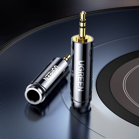 Ugreen adapter przejściówka audio z 3.5mm (męski) na 6,35mm mini jack (żeński) szary (AV168) Ugreen adapter przejściówka audio z 3.5mm (męski) na 6,35mm mini jack (żeński) szary (AV168)