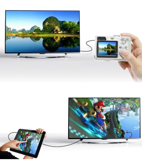 Ugreen kabel adapter przejściówka HDMI (żeński) - mini HDMI (męski) 4K 60 Hz Ethernet HEC ARC audio 32 kanały 22 cm czarny (2013