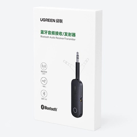 Ugreen odbiornik nadajnik bluetooth mini jack 3,5mm czarny (CM403) Ugreen odbiornik nadajnik bluetooth mini jack 3,5mm czarny (CM403)