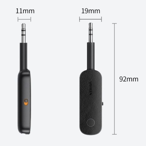 Ugreen odbiornik nadajnik bluetooth mini jack 3,5mm czarny (CM403) Ugreen odbiornik nadajnik bluetooth mini jack 3,5mm czarny (CM403)