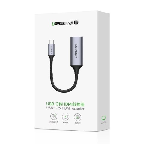 Ugreen przejściówka adapter USB Typ C - HDMI 2.0 4K@60 Hz Thunderbolt 3 do MacBook / PC szary (70444) Ugreen przejściówka adapter USB Typ C - HDMI 2.0 4K@60 Hz Thunderbolt 3 do MacBook / PC szary (70444)