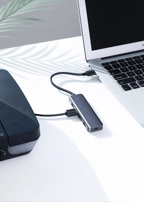 Ugreen rozdzielacz HUB USB Typ C - 4x USB 3.2 Gen 1 z portem zasilania USB-C szary (CM219 70336) Ugreen rozdzielacz HUB USB Typ C - 4x USB 3.2 Gen 1 z portem zasilania USB-C szary (CM219 70336)