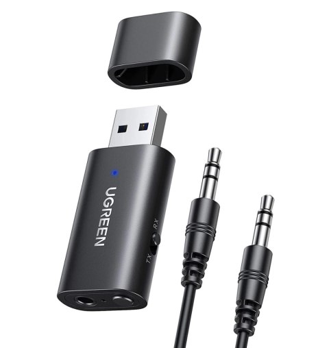 Ugreen transmiter nadajnik / odbiornik Bluetooth 5.1 bezprzewodowy adapter audio 3,5 mm mini jack czarny (CM523 60300) Ugreen transmiter nadajnik / odbiornik Bluetooth 5.1 bezprzewodowy adapter audio 3,5 mm mini jack czarny (CM523 60300)