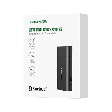 Ugreen transmiter nadajnik / odbiornik Bluetooth 5.1 bezprzewodowy adapter audio 3,5 mm mini jack czarny (CM523 60300) Ugreen transmiter nadajnik / odbiornik Bluetooth 5.1 bezprzewodowy adapter audio 3,5 mm mini jack czarny (CM523 60300)