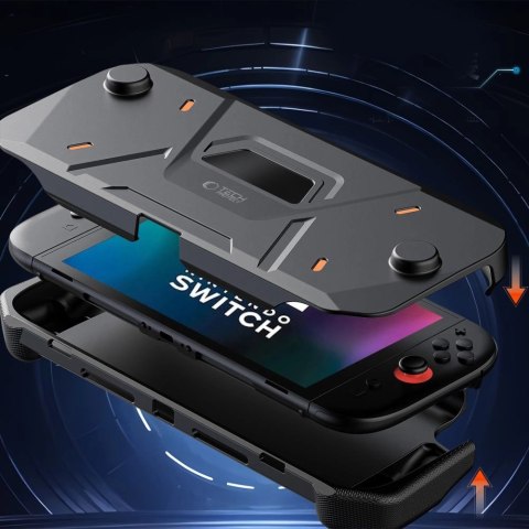 Etui Tech-Protect Carbonox na Nintendo Switch 2 - czarne Etui Tech-Protect Carbonox na Nintendo Switch 2 - czarne