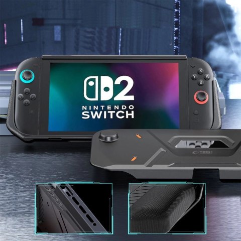 Etui Tech-Protect Carbonox na Nintendo Switch 2 - czarne Etui Tech-Protect Carbonox na Nintendo Switch 2 - czarne