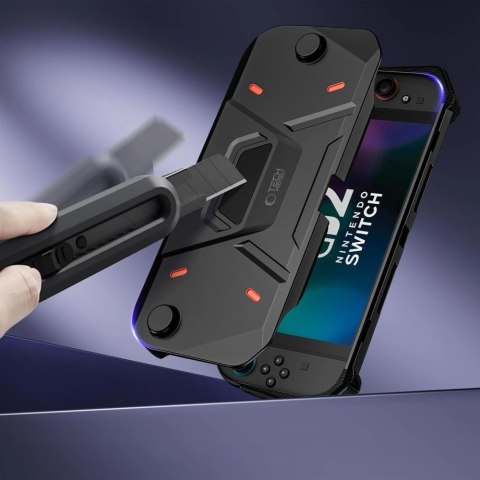 Etui Tech-Protect Carbonox na Nintendo Switch 2 - czarne Etui Tech-Protect Carbonox na Nintendo Switch 2 - czarne