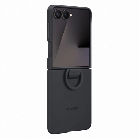 Etui silikonowe Samsung Ring Case na Samsung Galaxy Z Flip7 - czarne