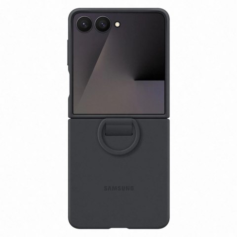 Etui silikonowe Samsung Ring Case na Samsung Galaxy Z Flip7 - czarne