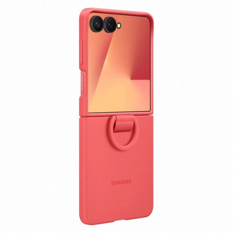 Etui silikonowe Samsung Ring Case na Samsung Galaxy Z Flip7 - czerwone