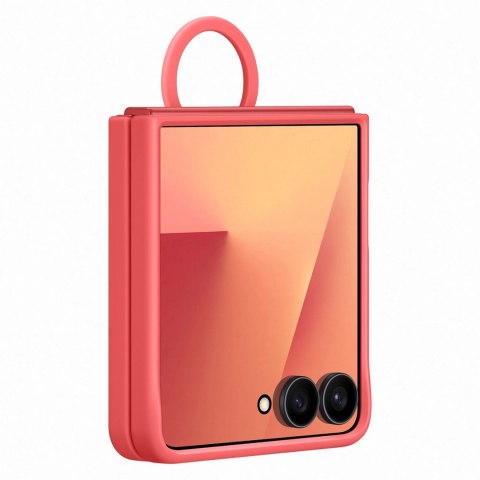 Etui silikonowe Samsung Ring Case na Samsung Galaxy Z Flip7 - czerwone