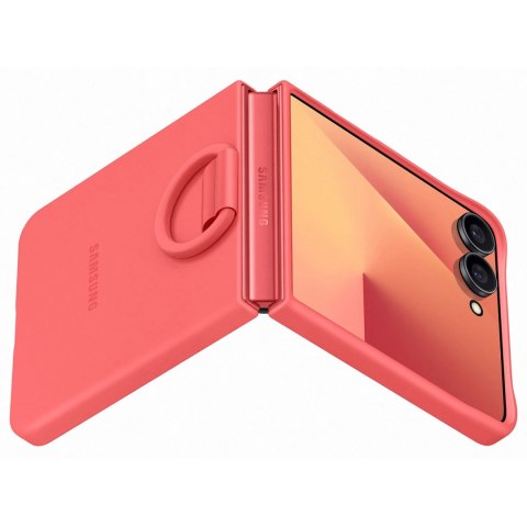 Etui silikonowe Samsung Ring Case na Samsung Galaxy Z Flip7 - czerwone