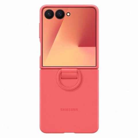 Etui silikonowe Samsung Ring Case na Samsung Galaxy Z Flip7 - czerwone