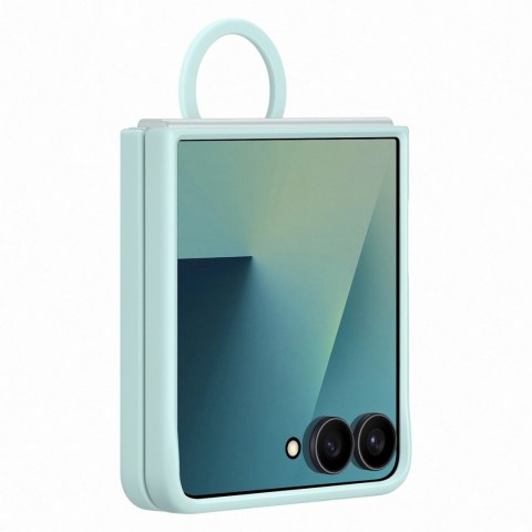 Etui silikonowe Samsung Ring Case na Samsung Galaxy Z Flip7 - jasnoniebieskie Etui silikonowe Samsung Ring Case na Samsung Galaxy Z Flip7 - jasnoniebieskie