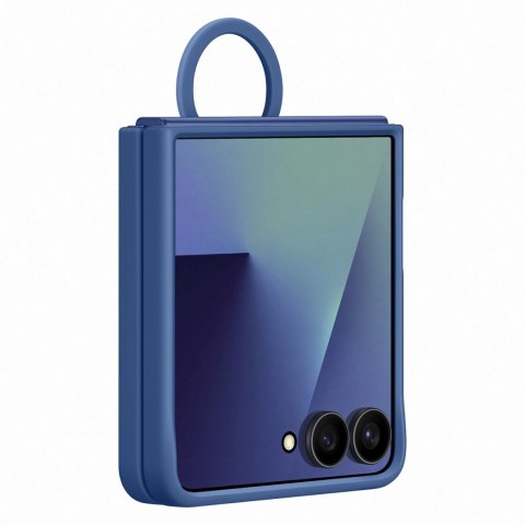 Etui silikonowe Samsung Ring Case na Samsung Galaxy Z Flip7 - niebieskie