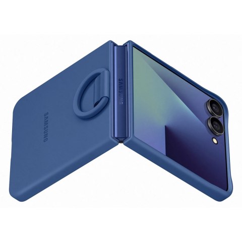Etui silikonowe Samsung Ring Case na Samsung Galaxy Z Flip7 - niebieskie