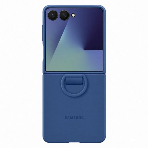 Etui silikonowe Samsung Ring Case na Samsung Galaxy Z Flip7 - niebieskie
