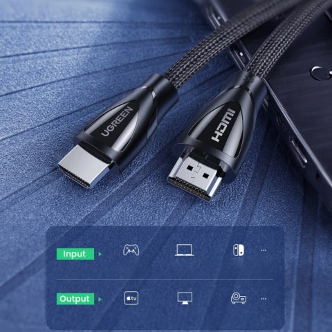 Kabel Ugreen HD140 80404 HDMI 2.1 / HDMI 2.1 3m - czarny Kabel Ugreen HD140 80404 HDMI 2.1 / HDMI 2.1 3m - czarny