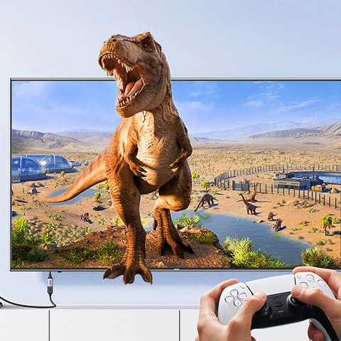Kabel Ugreen HD165 HDMI (męski) / HDMI (żeński) 8K 0.15m - szary Kabel Ugreen HD165 HDMI (męski) / HDMI (żeński) 8K 0.15m - szary