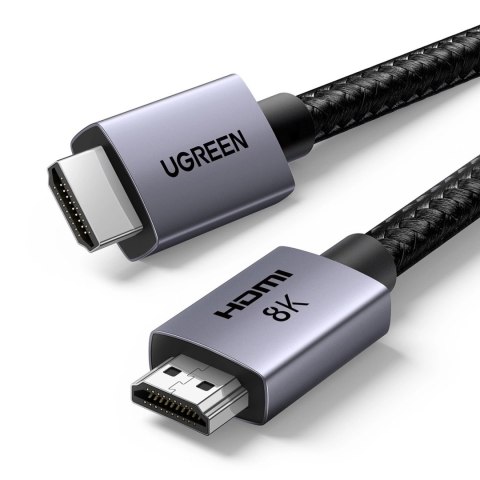 Kabel Ugreen HD171 25910 ze złączami HDMI 2.1 8K certyfikowany 2 m - szary Kabel Ugreen HD171 25910 ze złączami HDMI 2.1 8K certyfikowany 2 m - szary