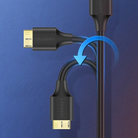Kabel Ugreen US130 10841 USB-A 3.0 - micro USB-B 1m - czarny Kabel Ugreen US130 10841 USB-A 3.0 - micro USB-B 1m - czarny