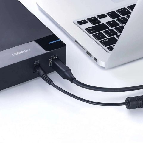 Kabel Ugreen US210 10372 do drukarki USB-A 3.0 / USB-B 5Gbps 2m - czarny Kabel Ugreen US210 10372 do drukarki USB-A 3.0 / USB-B 5Gbps 2m - czarny