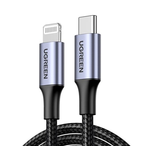 Kabel Ugreen US304 60759 Lightning - USB-C 2.0 MFi 1 m - szary Kabel Ugreen US304 60759 Lightning - USB-C 2.0 MFi 1 m - szary