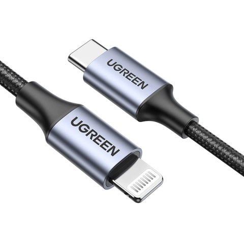 Kabel Ugreen US304 60759 Lightning - USB-C 2.0 MFi 1 m - szary Kabel Ugreen US304 60759 Lightning - USB-C 2.0 MFi 1 m - szary