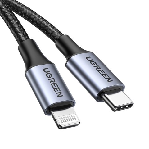Kabel Ugreen US304 60759 Lightning - USB-C 2.0 MFi 1 m - szary Kabel Ugreen US304 60759 Lightning - USB-C 2.0 MFi 1 m - szary