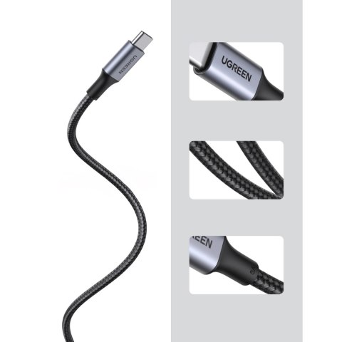 Kabel Ugreen US316 USB-C / USB-C 480Mb/s 5A 0.5m - szary Kabel Ugreen US316 USB-C / USB-C 480Mb/s 5A 0.5m - szary