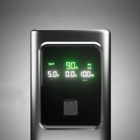 Powerbank SBS 10000mAh PD 35W z wyświetlaczem LCD - szary