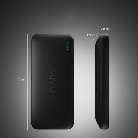 Powerbank SBS Infinity 20000mAh 10W LiFePo₄ USB-A USB-C - czarny