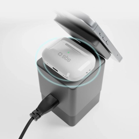 Stacja ładująca SBS Power Dock 6w1 z MagSafe, podstawką i kablami USB-C 65W - czarna Stacja ładująca SBS Power Dock 6w1 z MagSafe, podstawką i kablami USB-C 65W - czarna