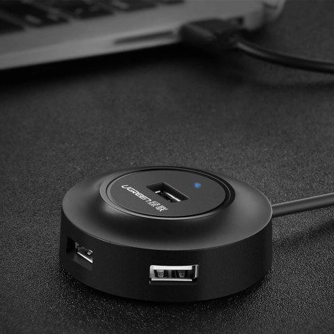 Ugreen HUB 4w1 USB-A - 4xUSB-A 2.0 480Mb/s 1m czarny (CR106) Ugreen HUB 4w1 USB-A - 4xUSB-A 2.0 480Mb/s 1m czarny (CR106)