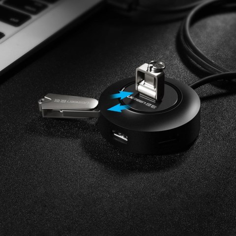 Ugreen HUB 4w1 USB-A - 4xUSB-A 2.0 480Mb/s 1m czarny (CR106) Ugreen HUB 4w1 USB-A - 4xUSB-A 2.0 480Mb/s 1m czarny (CR106)