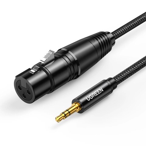 Ugreen kabel audio 3.5mm mini jack (męski) - XLR (żeński) 1m czarny (AV182) Ugreen kabel audio 3.5mm mini jack (męski) - XLR (żeński) 1m czarny (AV182)