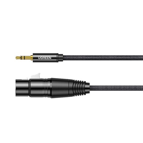 Ugreen kabel audio 3.5mm mini jack (męski) - XLR (żeński) 1m czarny (AV182) Ugreen kabel audio 3.5mm mini jack (męski) - XLR (żeński) 1m czarny (AV182)