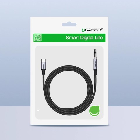 Ugreen kabel przewód USB C - mini jack 3.5mm 1m szary (AV143) Ugreen kabel przewód USB C - mini jack 3.5mm 1m szary (AV143)