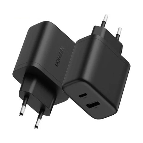 Ładowarka sieciowa Ugreen X227 20W GaN 1x USB-A 1x USB-C - czarna