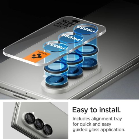 Osłona aparatu Spigen Optik Pro HD Glas.TR EZ Fit 2-pack na Samsung Galaxy Z Fold 7 - czarna Osłona aparatu Spigen Optik Pro HD Glas.TR EZ Fit 2-pack na Samsung Galaxy Z Fold 7 - czarna