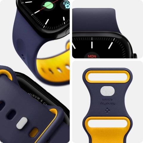 Pasek Spigen Nano Pop na Apple Watch 40 / 41 / 42 mm - granatowo-pomarańczowy Pasek Spigen Nano Pop na Apple Watch 40 / 41 / 42 mm - granatowo-pomarańczowy