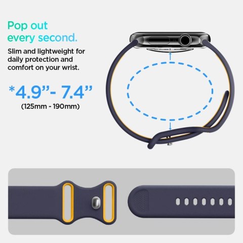 Pasek Spigen Nano Pop na Apple Watch 40 / 41 / 42 mm - granatowo-pomarańczowy Pasek Spigen Nano Pop na Apple Watch 40 / 41 / 42 mm - granatowo-pomarańczowy