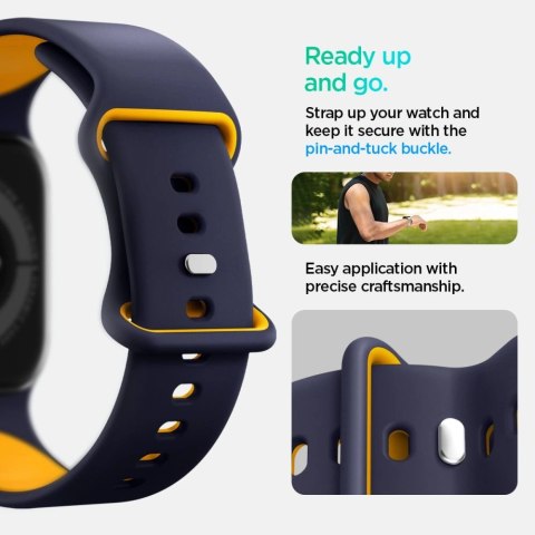 Pasek Spigen Nano Pop na Apple Watch 40 / 41 / 42 mm - granatowo-pomarańczowy Pasek Spigen Nano Pop na Apple Watch 40 / 41 / 42 mm - granatowo-pomarańczowy